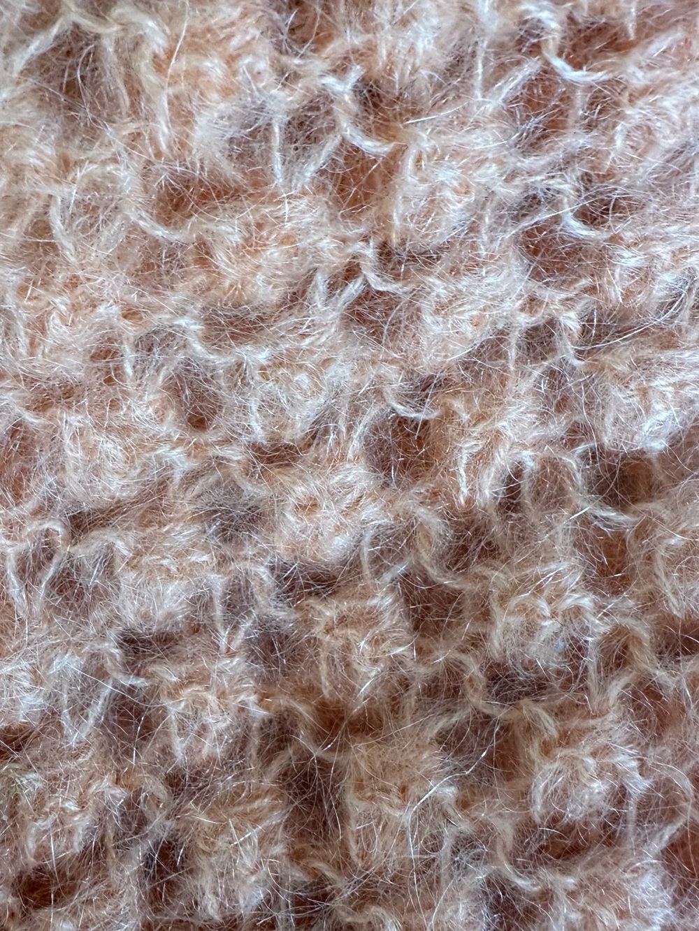Textured Orange Pearl-Button Knit Cardigan - Picture 7 of 7